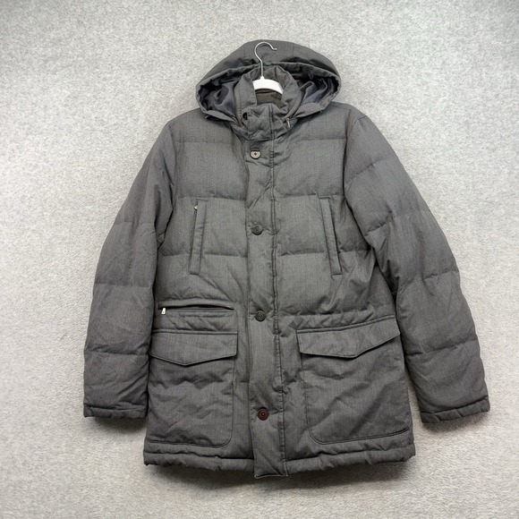 Brooks Brothers Loro Piana Storm System Mens S Puffer Gray Wool Down Jacket Coat